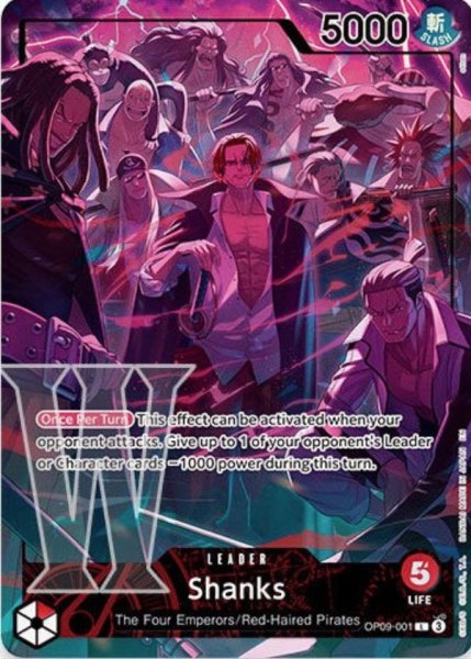 画像1: シャンクス 【英語】【リーダーパラレル】【プロモ】【2nd ANNIVERSARY SET】【赤】【OP09-001】 (1)