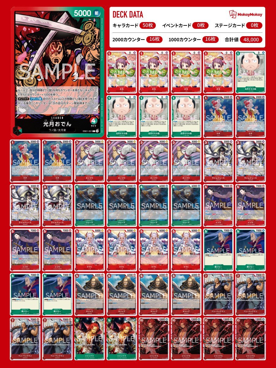 赤緑おでんデッキ(赤髪)【デッキ販売】 - カードショップ トレカラフテル